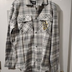 Gray Plaid Dress Shirt